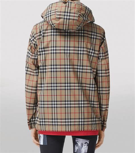 burberry vintage check hooded jacket|Burberry bomber jacket men's.